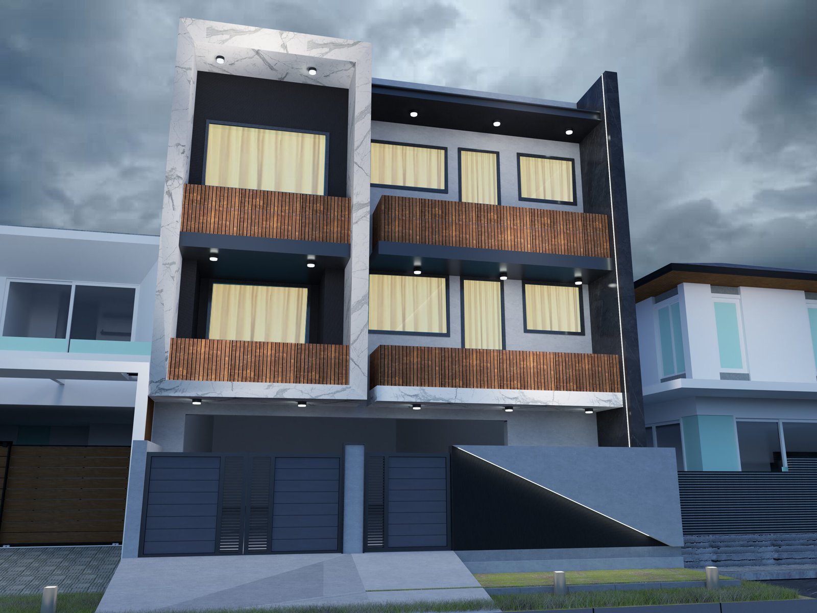 MODERN FRONT ELEVATION FACADE