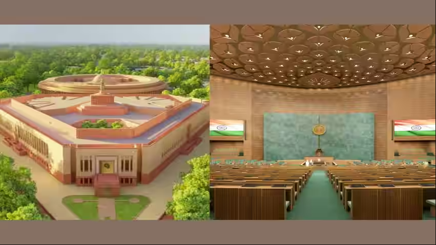 New parliament building built by which company in india Design and architecture 7D Plans 